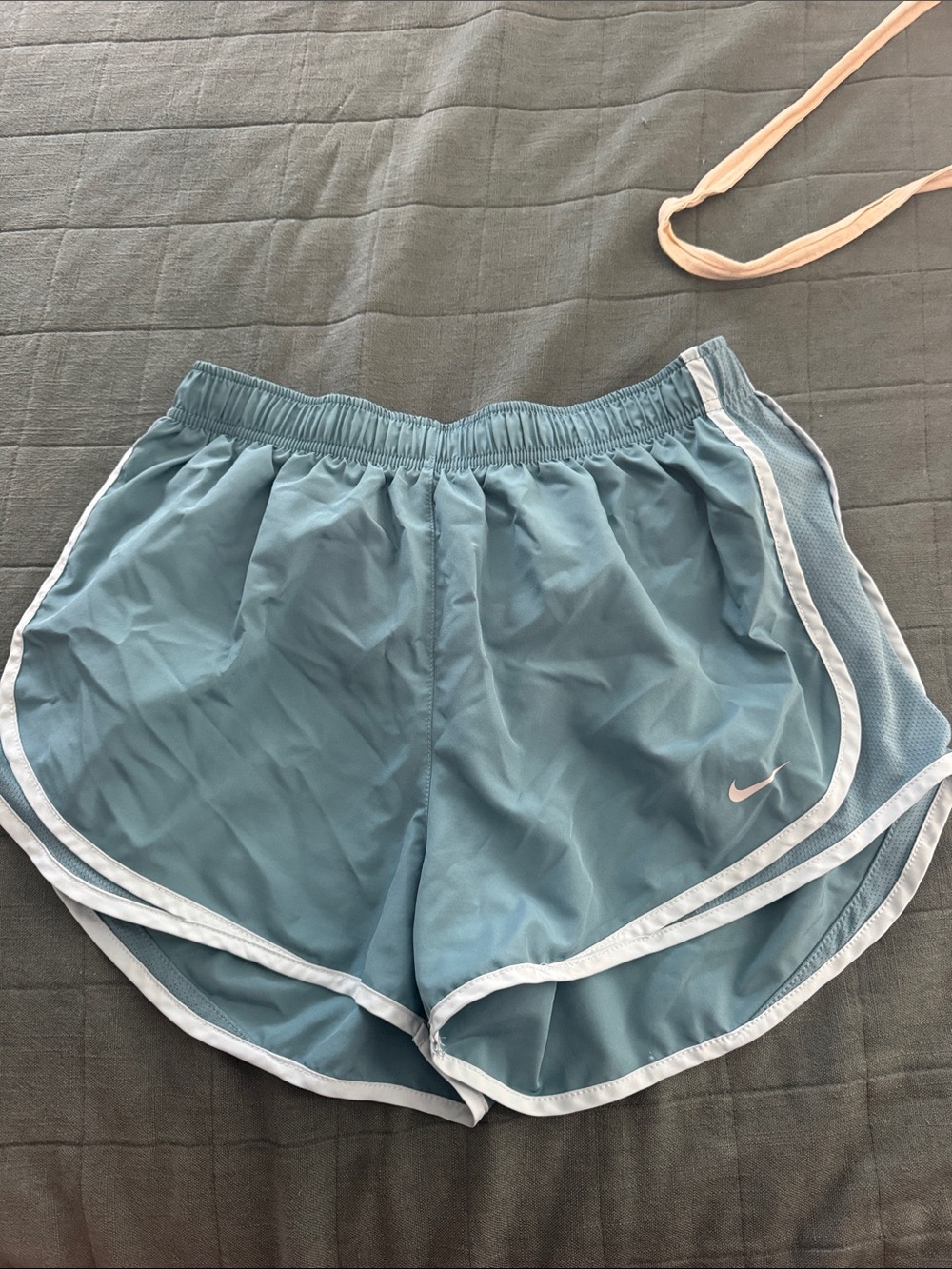 Nike Women’s Teal Athletic Running Shorts with White Trim